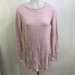 Bartolini Sweater S Cashmere Silk Pink Wool Solid‎ Tunic Long Sleeve Italy